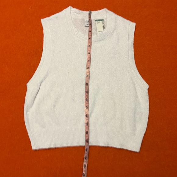 White soft terry sweater tank NWT - Picture 8 of 8